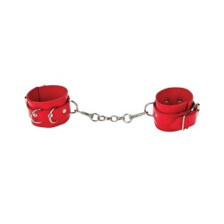 Shots Ouch Leather Cuffs - Red
