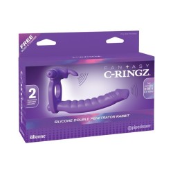 Fantasy C-Ringz Silicone Double Pene Rabbit - Purple
