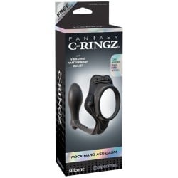 Fantasy C-Ringz Rock Hard Ass-Gasm Vibrating Ring - Black