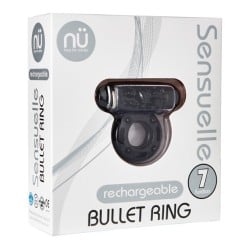 Sensuelle Bullet Ring Cockring - 7 Function Black
