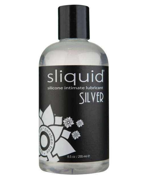 Sliquid Silver Silicone Lube Glycerine & Paraben Free - 8.5 oz Bottle