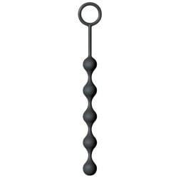 The 9's S Drops Silicone Anal Beads - Black