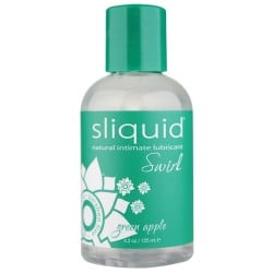 Sliquid Swirl Lubricant - 4.2 oz Bottle Green Apple