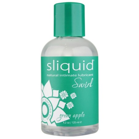 Sliquid Swirl Lubricant - 4.2 oz Bottle Green Apple