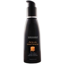 Wicked Sensual Care Collection Aqua Waterbased Lubricant - 4 oz Salted Caramel