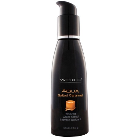 Wicked Sensual Care Collection Aqua Waterbased Lubricant - 4 oz Salted Caramel