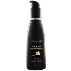Wicked Sensual Care Collection Aqua Waterbased Lubricant - 4 oz Vanilla Bean