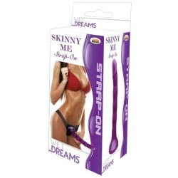 Wet Dreams Skinny Me 7" Strap on w/Harness - Purple