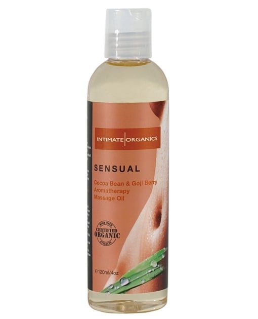 Organic Sensual Massage Oil - 4 oz Cocoa Bean & Gogi Berry