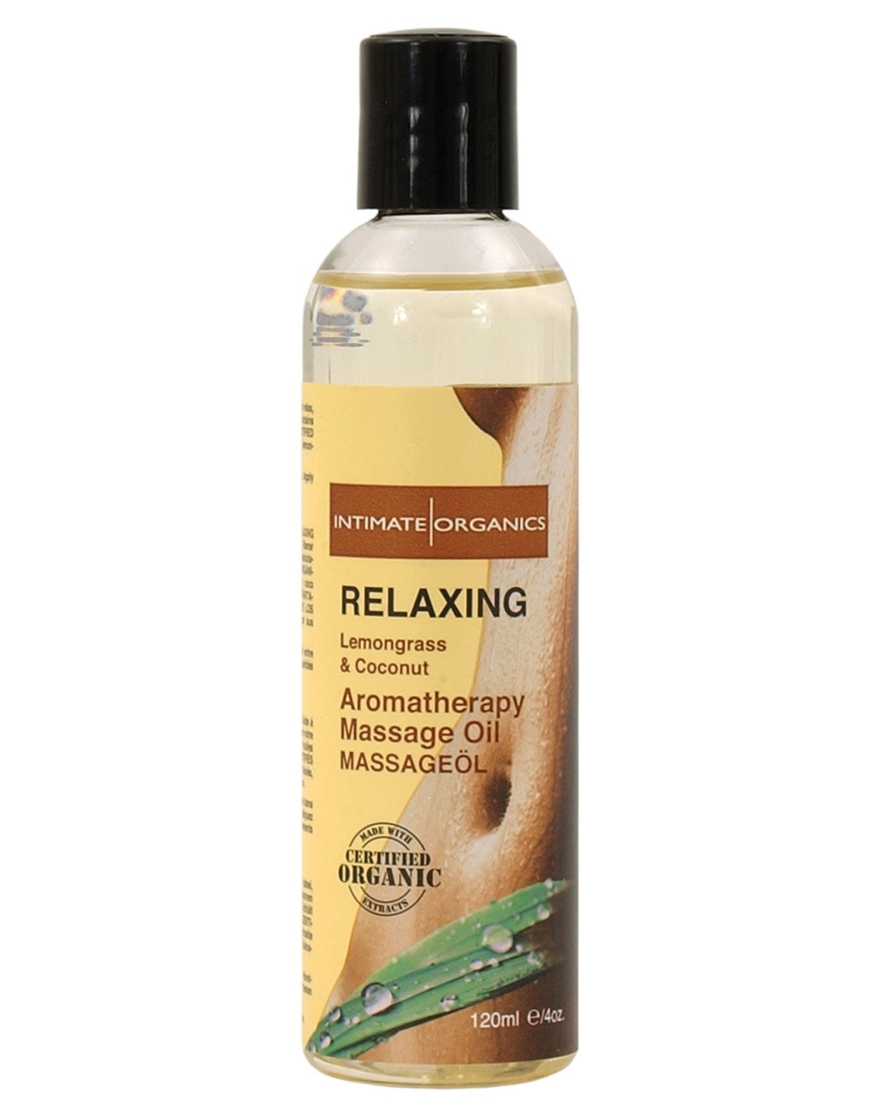 Organic Relaxing Massage Oil 4 oz Coconut & by Intimate organics/secretly pink Cupid's