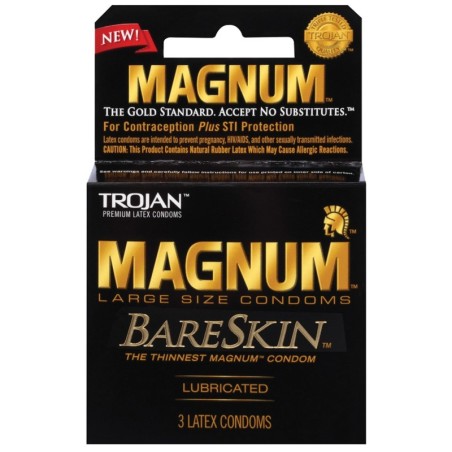 Trojan Magnum Bareskin Condoms - Pack of 3