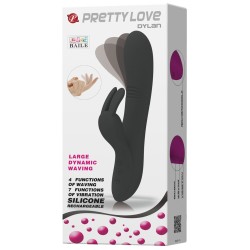 Pretty Love Dylan Bunny Ears Come Hither Rabbit - 11 Functions Black