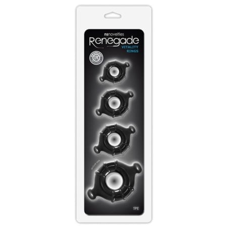 NS Novelties Renegade Vitality Rings - Black