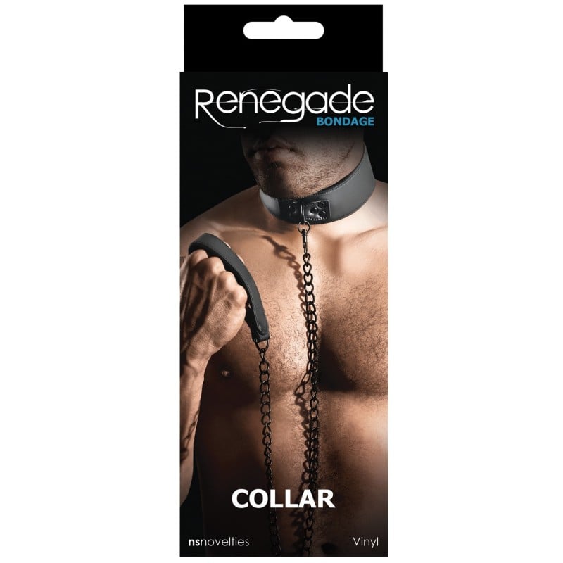 NS Novelties Renegade Bondage Collar - Black NS Novelties Renegade Bondage Collar - Black
