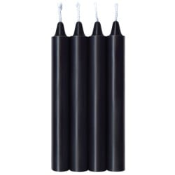 The 9's Make Me Melt Sensual Warm Drip Candles - Jet Black Pack of 4