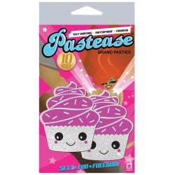 Pastease Cupcake White Glittery Frosting Nipple Pastie O/S