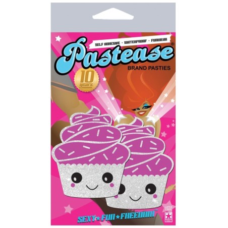 Pastease Cupcake White Glittery Frosting Nipple Pastie O/S