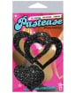 Pastease Glitter Peek a Boob Hearts - Black