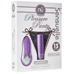 Sensuelle Pleasure Panty Bullet w/Remote Control - 15 Function Purple
