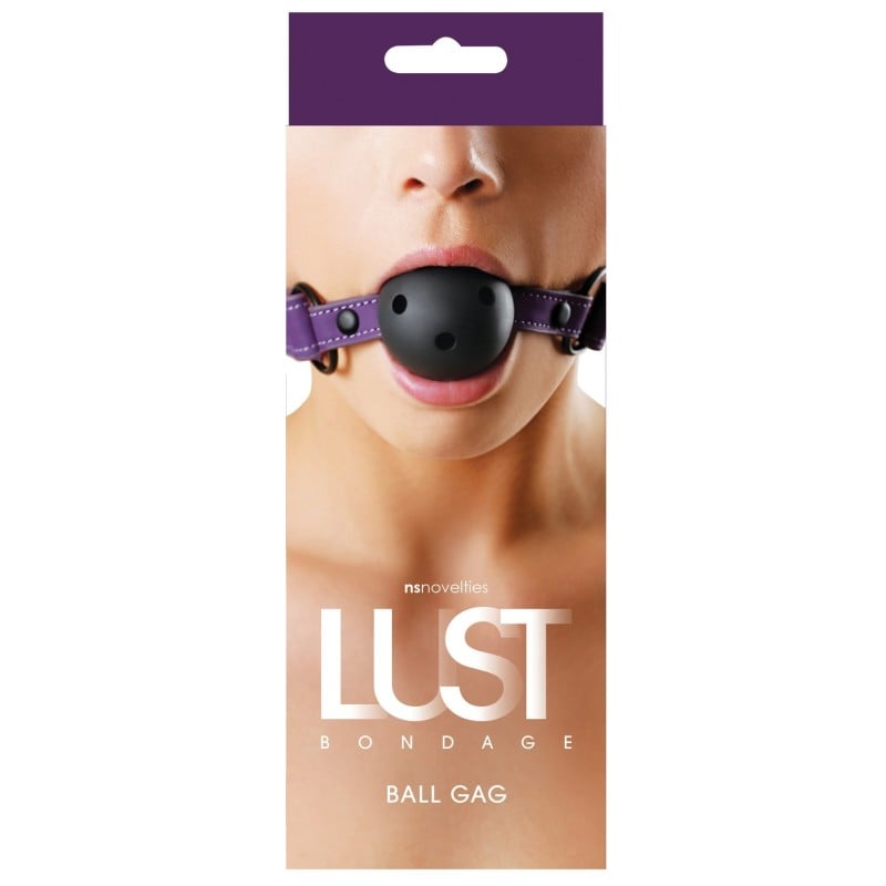 NS Novelties Lust Bondage Ball Gag - Purple NS Novelties Lust Bondage Ball Gag - Purple