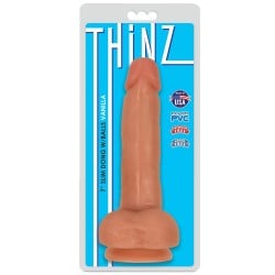 Curve Novelties Thinz 7" Slim Dong w/Balls - Vanilla