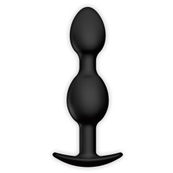 Pretty Love 4.05" Silicone Anal Plug w/Ball - Black