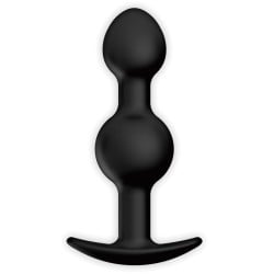 Pretty Love 4.92" Silicone Anal Plug w/Ball - Black