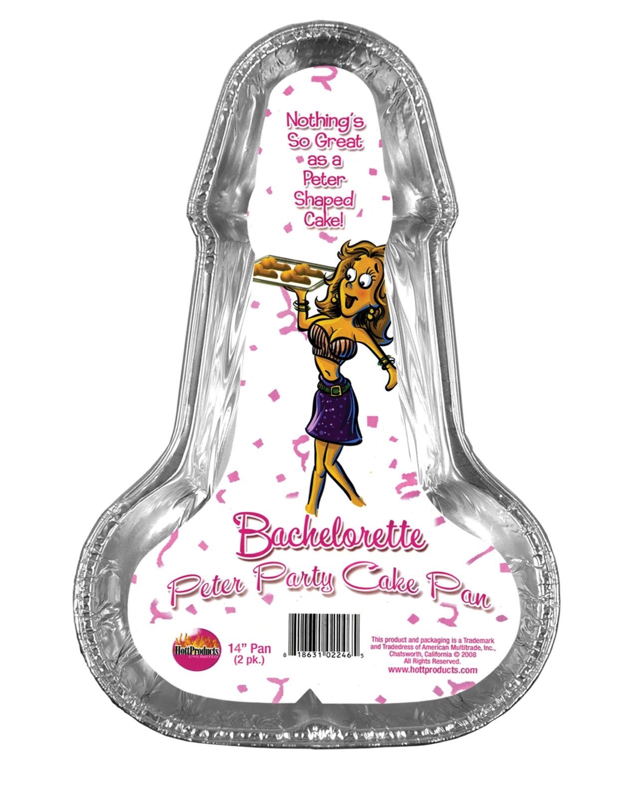 Bachelorette 5-Inch Penis Cake Pan Bachelorette Peter Party - 6 Pack