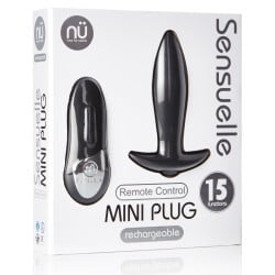 Sensuelle Remote Control Rechargeable Mini Plug - Black