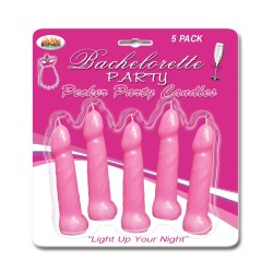 Bachelorette Party Pecker Party Candles - Pink Pack of 5