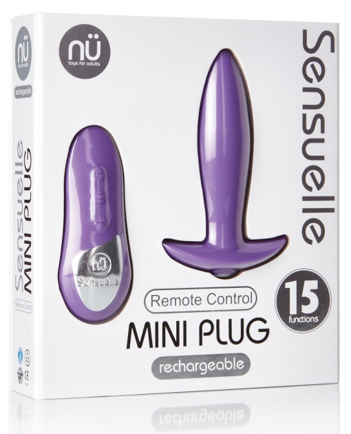 Sensuelle Remote Control Rechargeable Mini Plug - Purple
