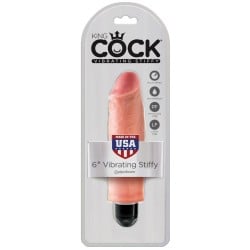 King Cock  6" Vibrating Stiffy - Flesh