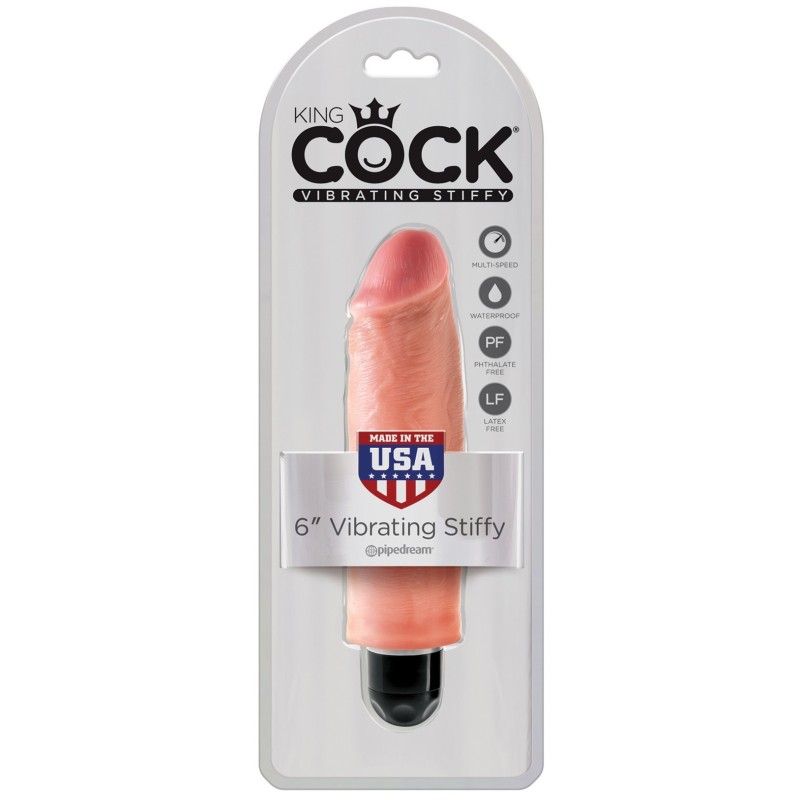 King Cock 6" Vibrating Stiffy - Flesh King Cock 6" Vibrating Stiffy - Flesh