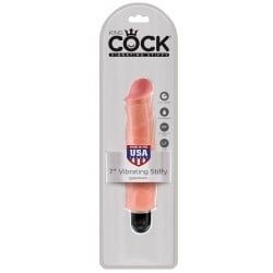 King Cock  7" Vibrating Stiffy - Flesh