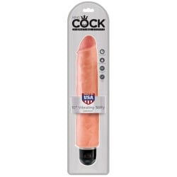 King Cock  10" Vibrating Stiffy - Flesh