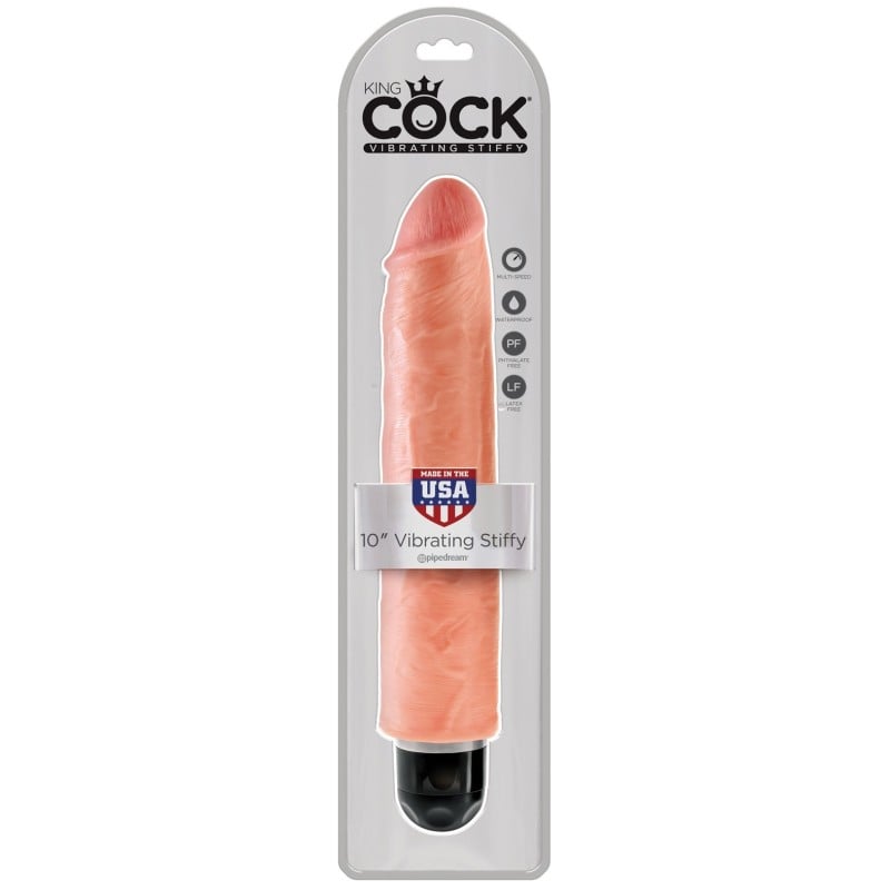 King Cock 10" Vibrating Stiffy - Flesh King Cock 10" Vibrating Stiffy - Flesh