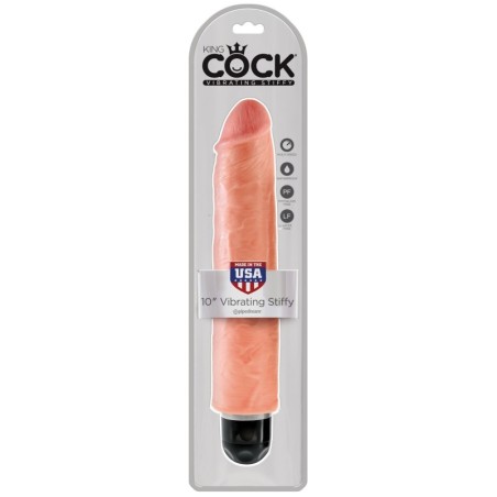 King Cock  10" Vibrating Stiffy - Flesh