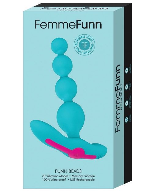 FemmeFunn Funn Beads Vibrating Anal Beads - Turquoise