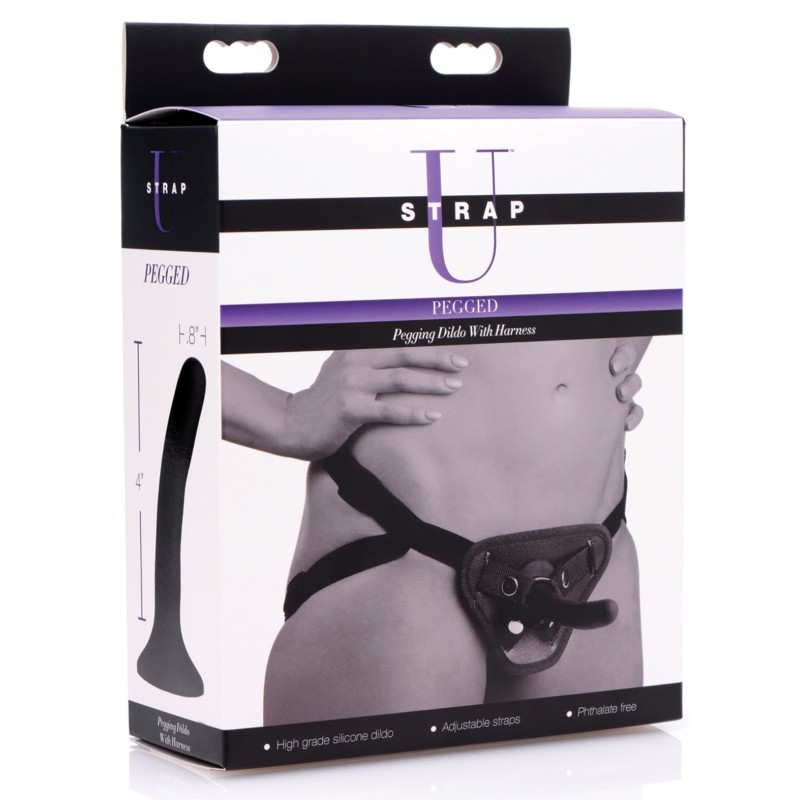 U Strap Pegged Pegging Dildo w/Harness U Strap Pegged Pegging Dildo w/Harness