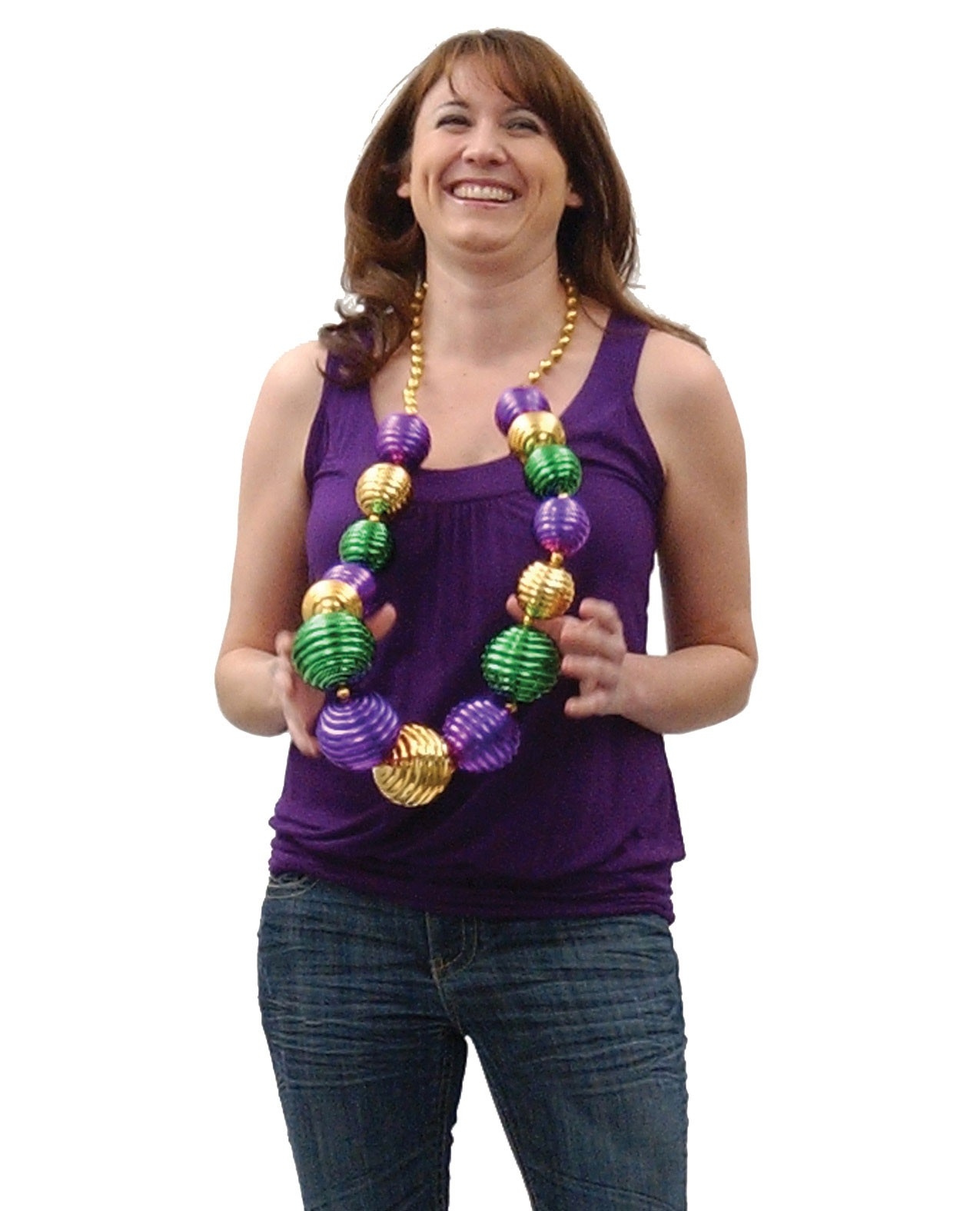 mardi gras big beads necklace