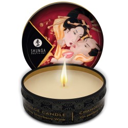 Shunga Romance Mini Candlelight Massage Candle - 1 oz Sparkling Strawberry Wine