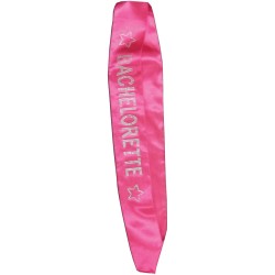 Bachelorette Sash w/Crystals - Hot Pink