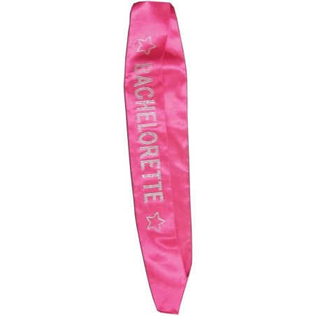 Bachelorette Sash w/Crystals - Hot Pink