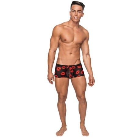 Kiss Me Stretch Mesh Mini Short Blk/Rd MD