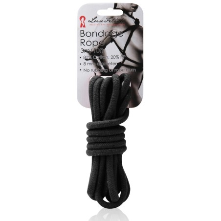 Lux Fetish Bondage Rope - 3 m Black