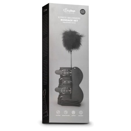 Easy Toys Beginners 6 Piece Beginners Bondage Set - Black