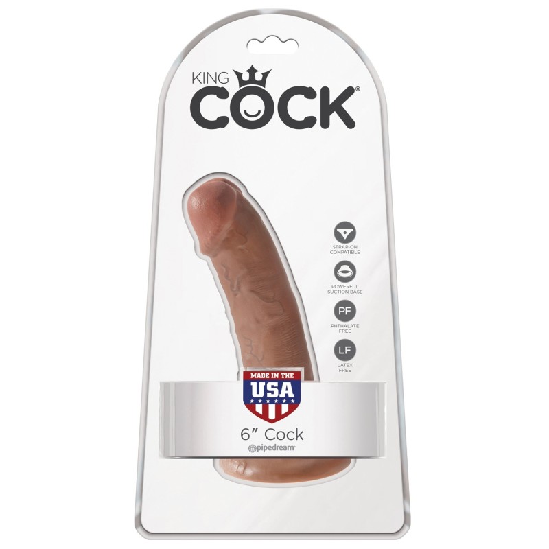 King Cock 6" Cock - Tan King Cock 6" Cock - Tan