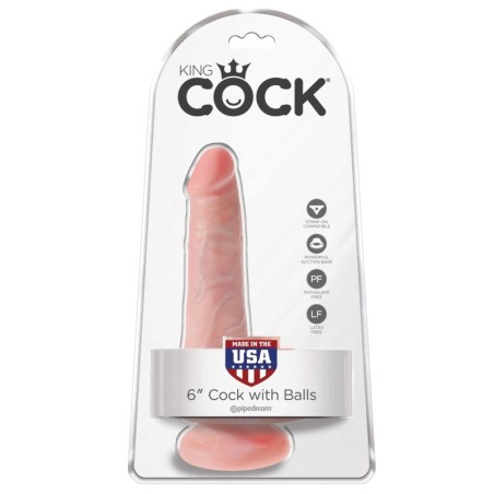 King Cock 6" Cock w/Balls - Flesh