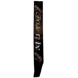 Bachelorette Bride To Be Non Flashing Sash - Black