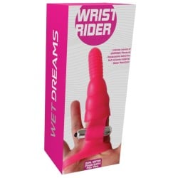 Wet Dreams Wrist Rider Finger Play Sleeve w/ Wrist Strap - Blue
